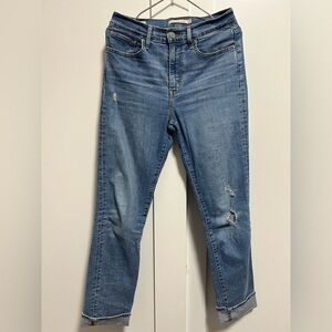 Levi's Light Blue High Rise Straight Jeans size 28